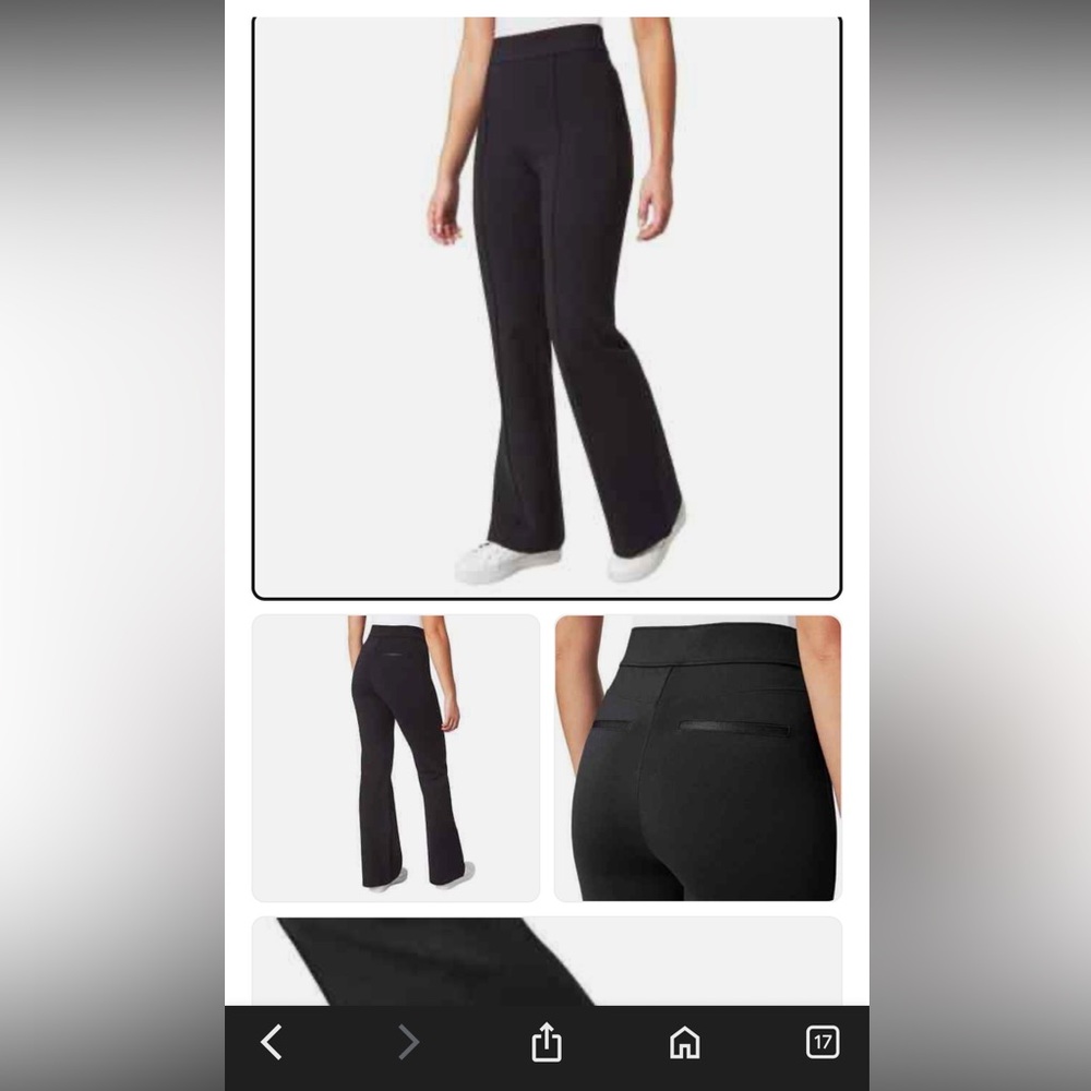 Spanx Modern Ambition High Rise Flare Ponte Black Pants Women's Size 1X